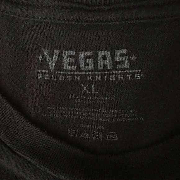 Rare Vegas Golden Knights VGK Black Rainbow Pride T-Shirt Gold Foil Size XL - Picture 2 of 7